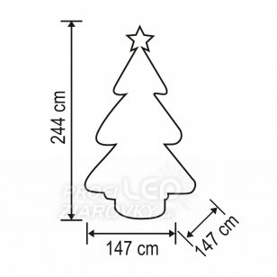Nafukovací vianočný stromček - 244cm